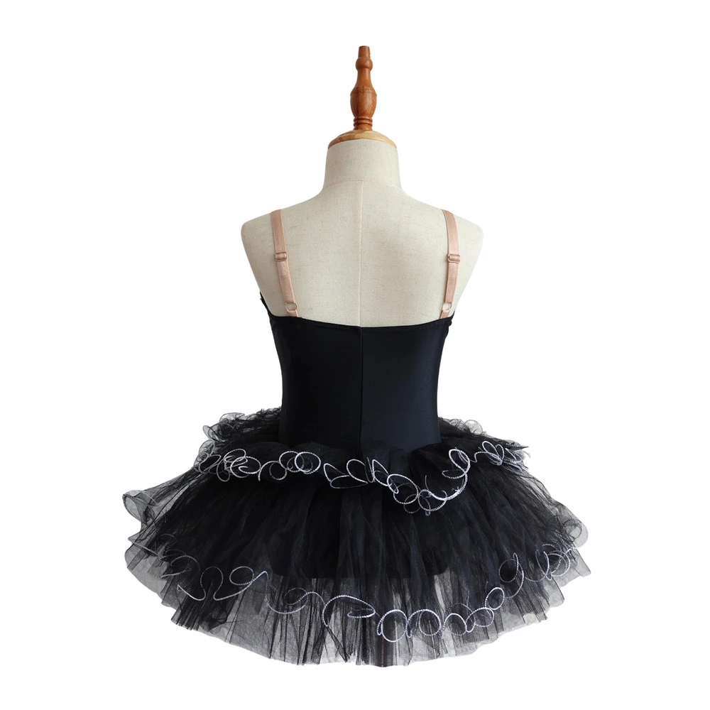 Costume da tut&ugrave; per balletto per ragazze in pizzo dorato per bambini Costume per spettacoli teatrali