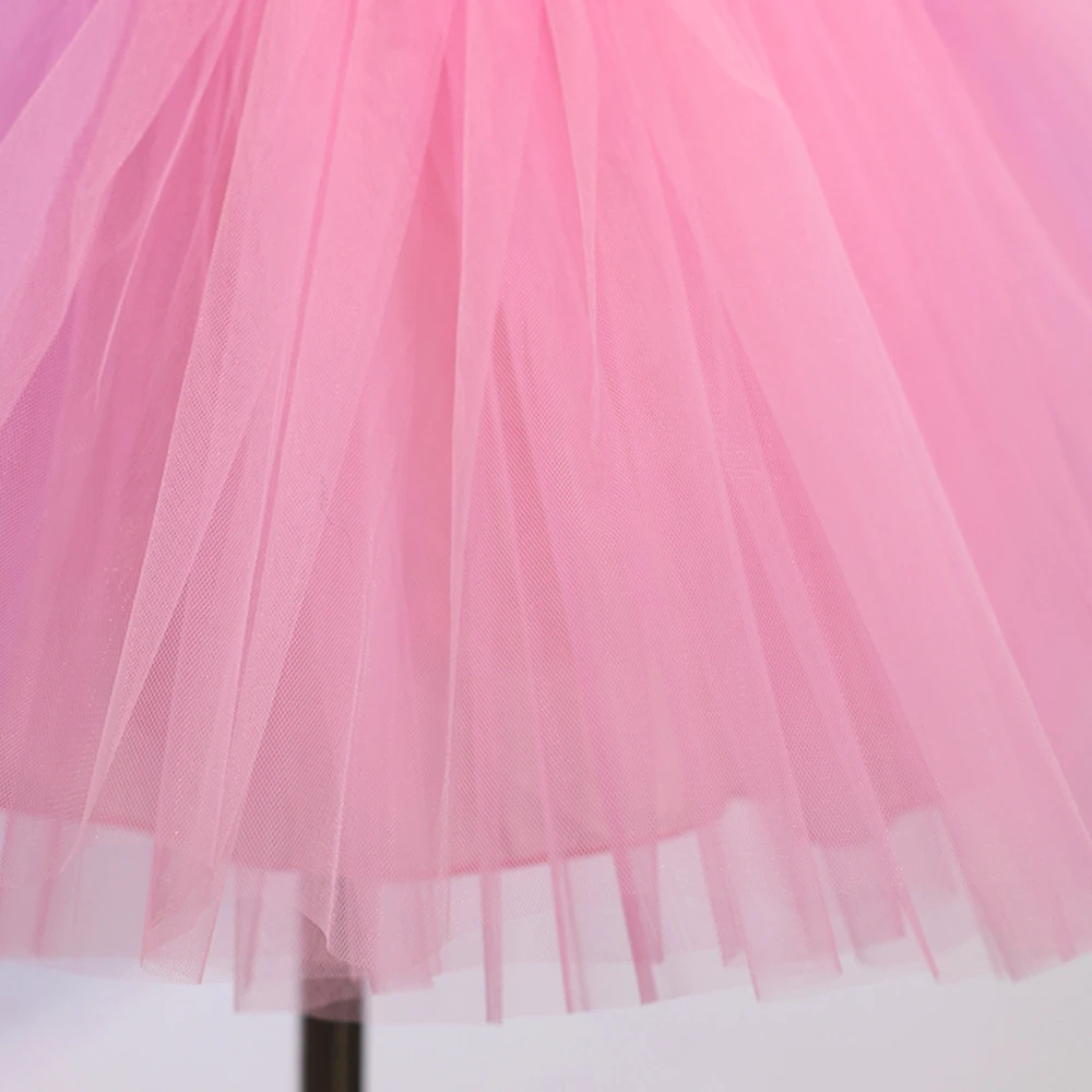 Abito tut&ugrave; in tulle rosa viola per ragazze, abito casual da principessa per bambini-ALP0107