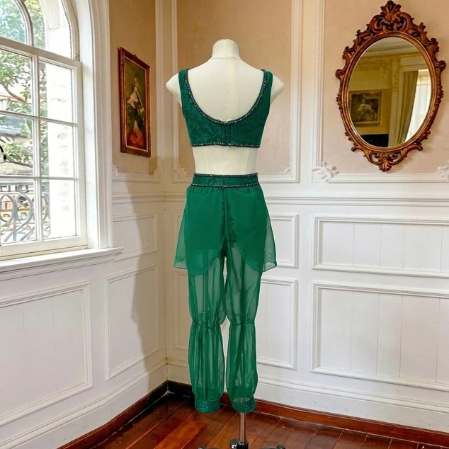 Completo da performance di balletto verde in due pezzi | R1312