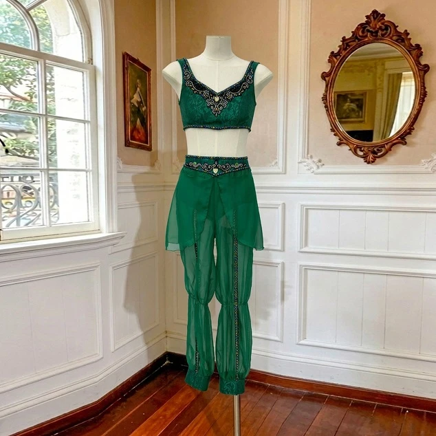 Completo da performance di balletto verde in due pezzi | R1312