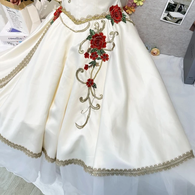 Abito da balletto bianco crema Il risveglio di Flora | R0696