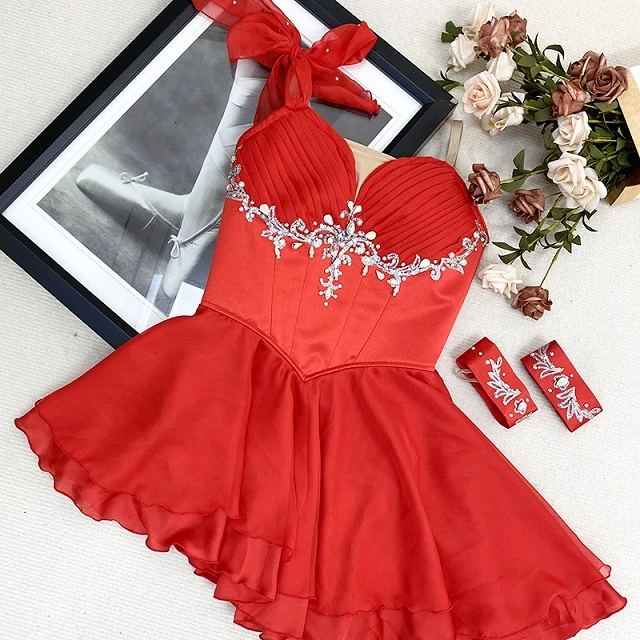 Abito corto da balletto rosso The Talisman | R0697