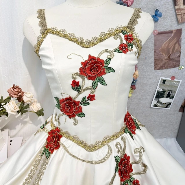 Abito da balletto bianco crema Il risveglio di Flora | R0696