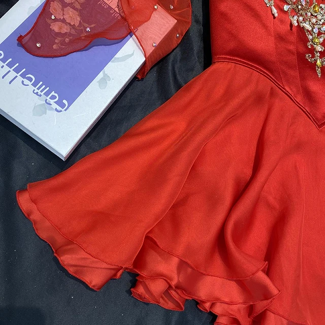 Abito corto da balletto rosso The Talisman | R0697