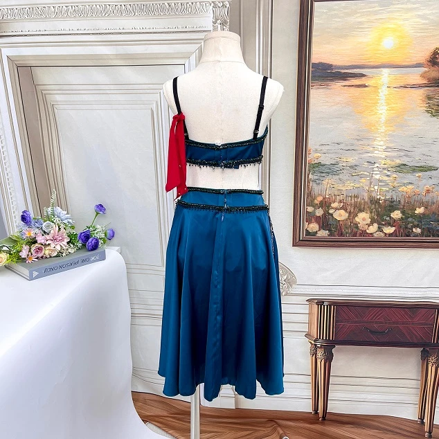 Costume da balletto per personaggio in due pezzi blu acquamarina | R1212