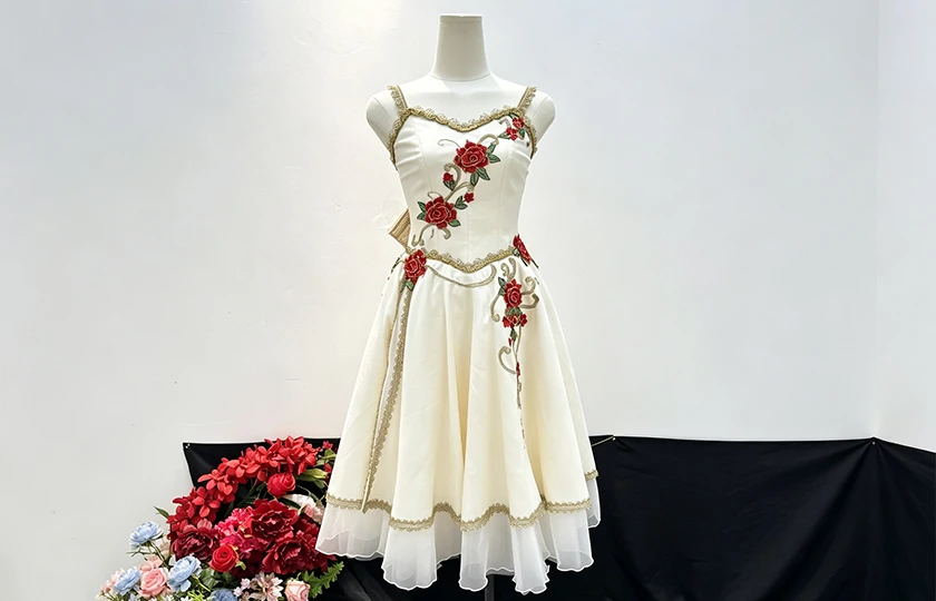Abito da balletto bianco crema Il risveglio di Flora | R0696