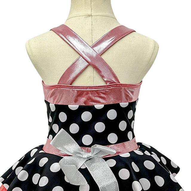 Girls Polka Dot Tutu Dance Dress for Tap & Jazz Stage Performance | XGZ0266