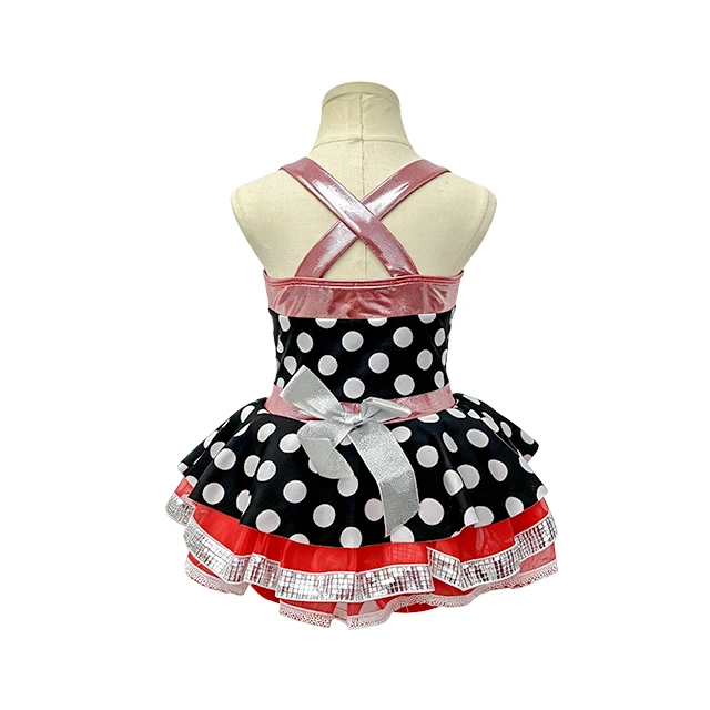 Girls Polka Dot Tutu Dance Dress for Tap & Jazz Stage Performance | XGZ0266