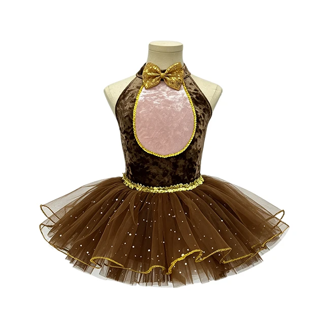 Brown Squirrel Ballet Tutu Dress with Tail | XGZ0284